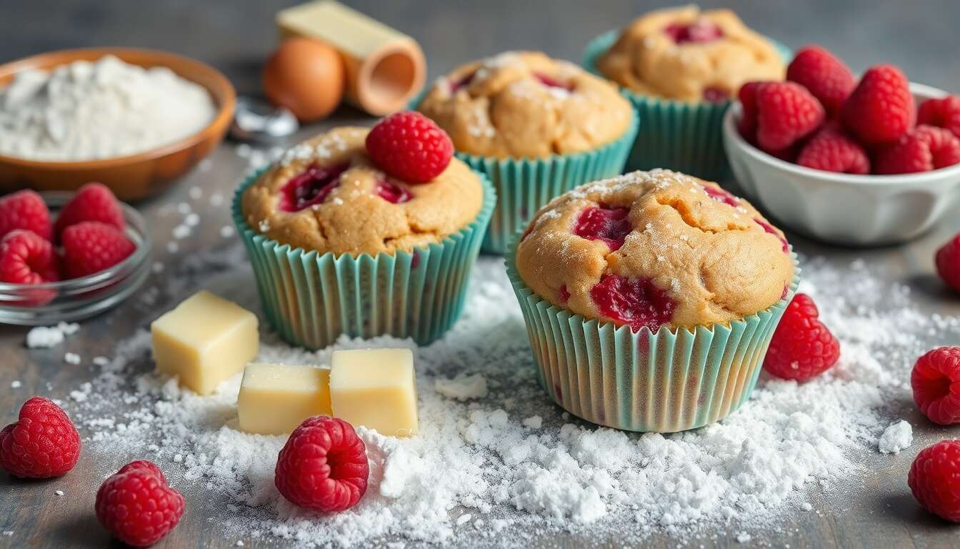 Recette de muffins à la framboise : moelleux et savoureux