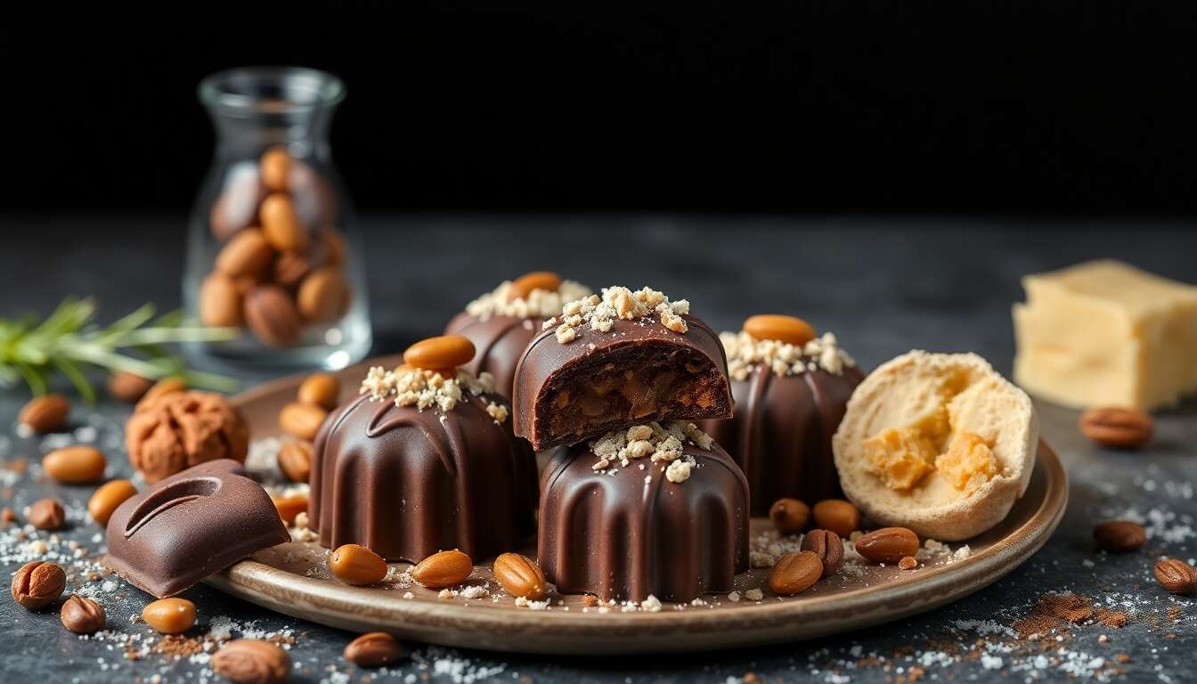 Chocolats fourrés au praliné : recette gourmande