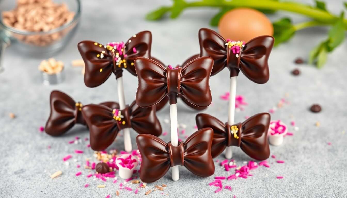 Recette de sucettes en chocolat : comment réaliser un nœud papillon ?