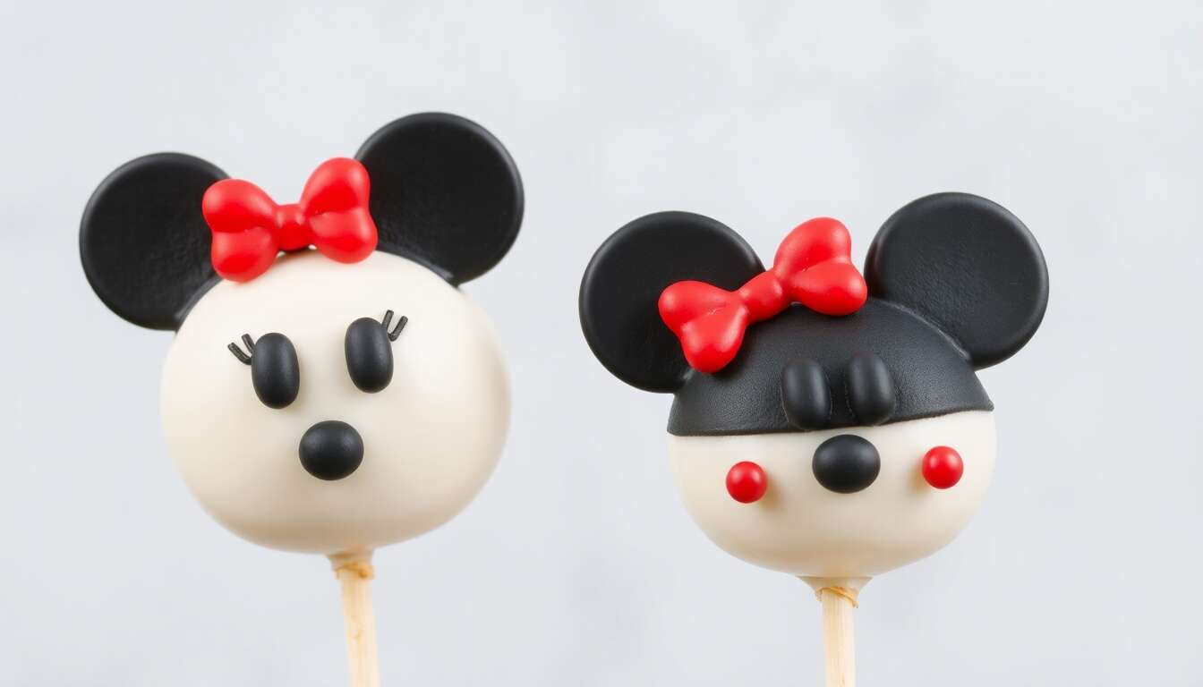 Recette de cake pops Disney : mickey et Minnie