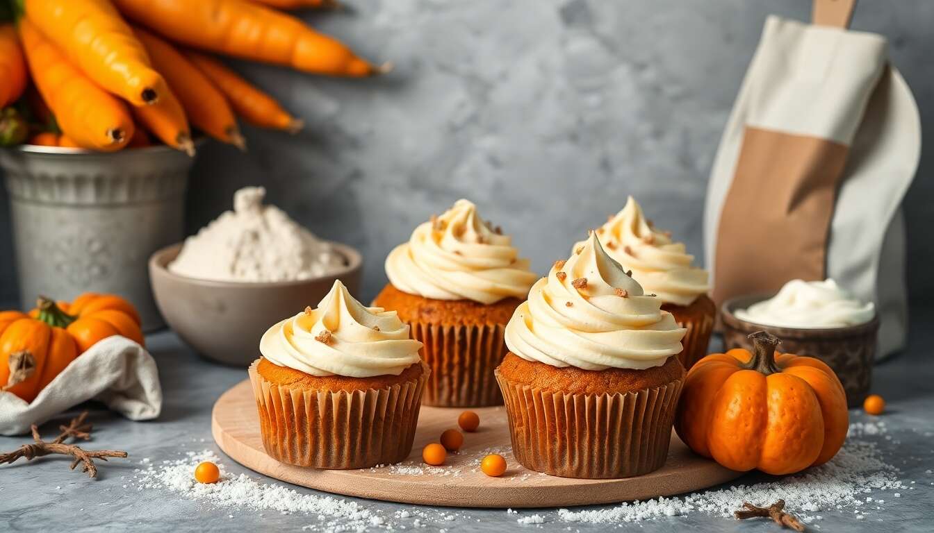 Recette de cupcakes à la carotte pour Halloween