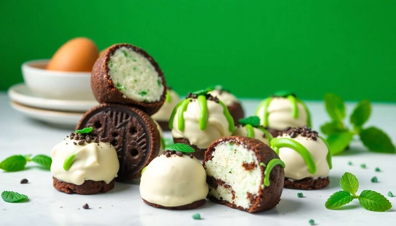 Recette de cakes balls chocolat menthe