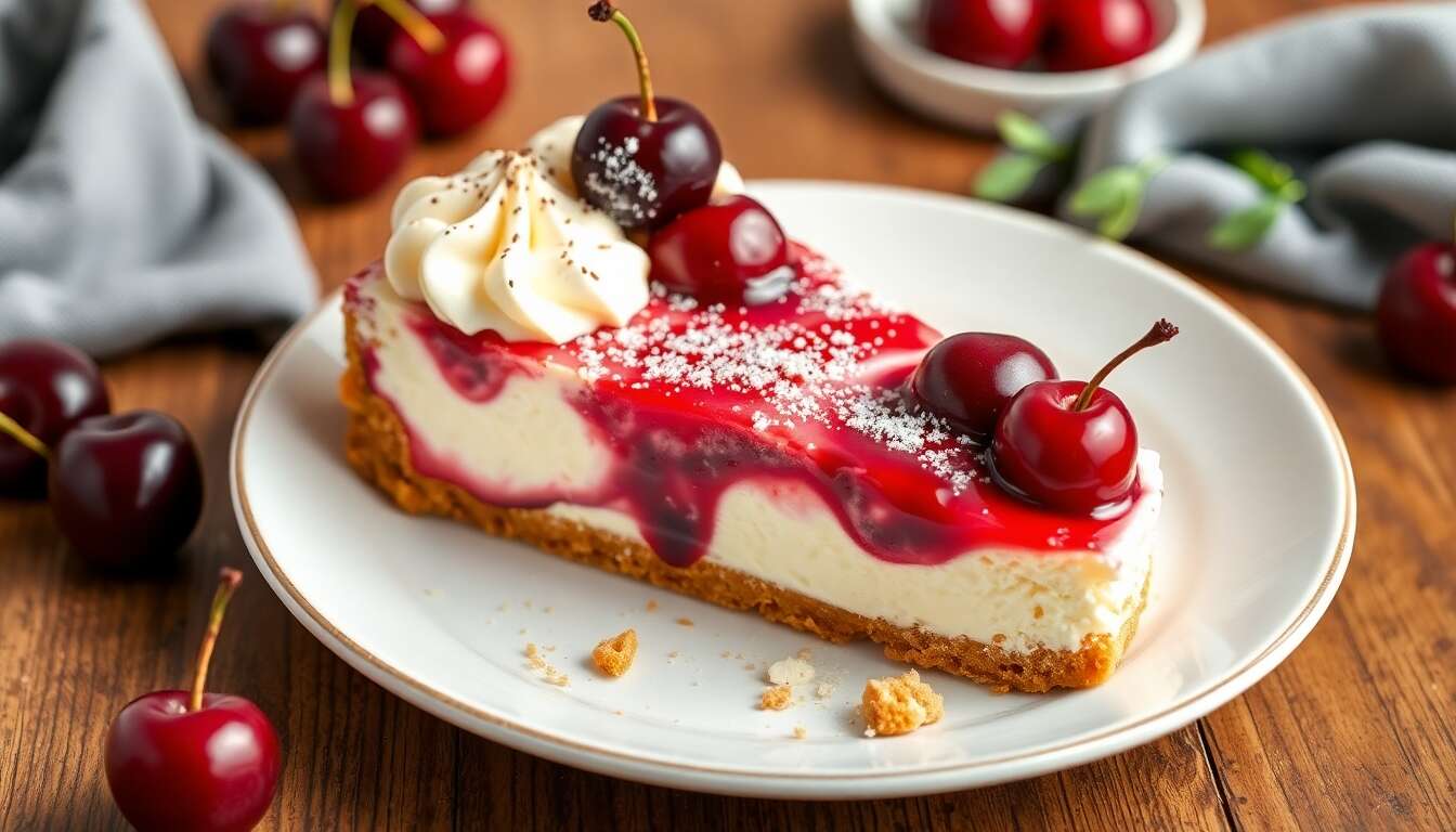 Recette de cheesecake aux cerises Amarena