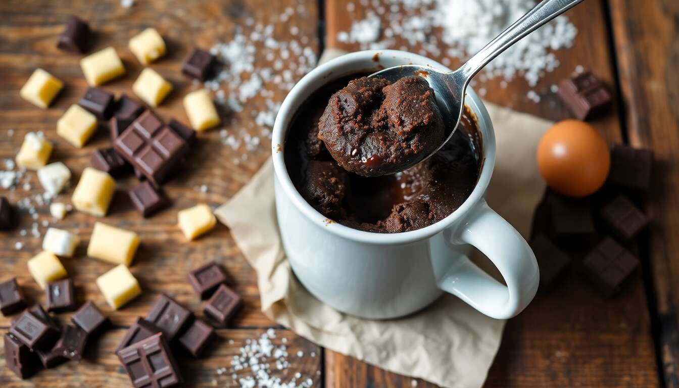 Recette de Mug Brownie aux 3 Chocolats