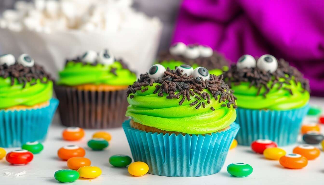 Recette de cupcakes monstres effrayants et délicieux