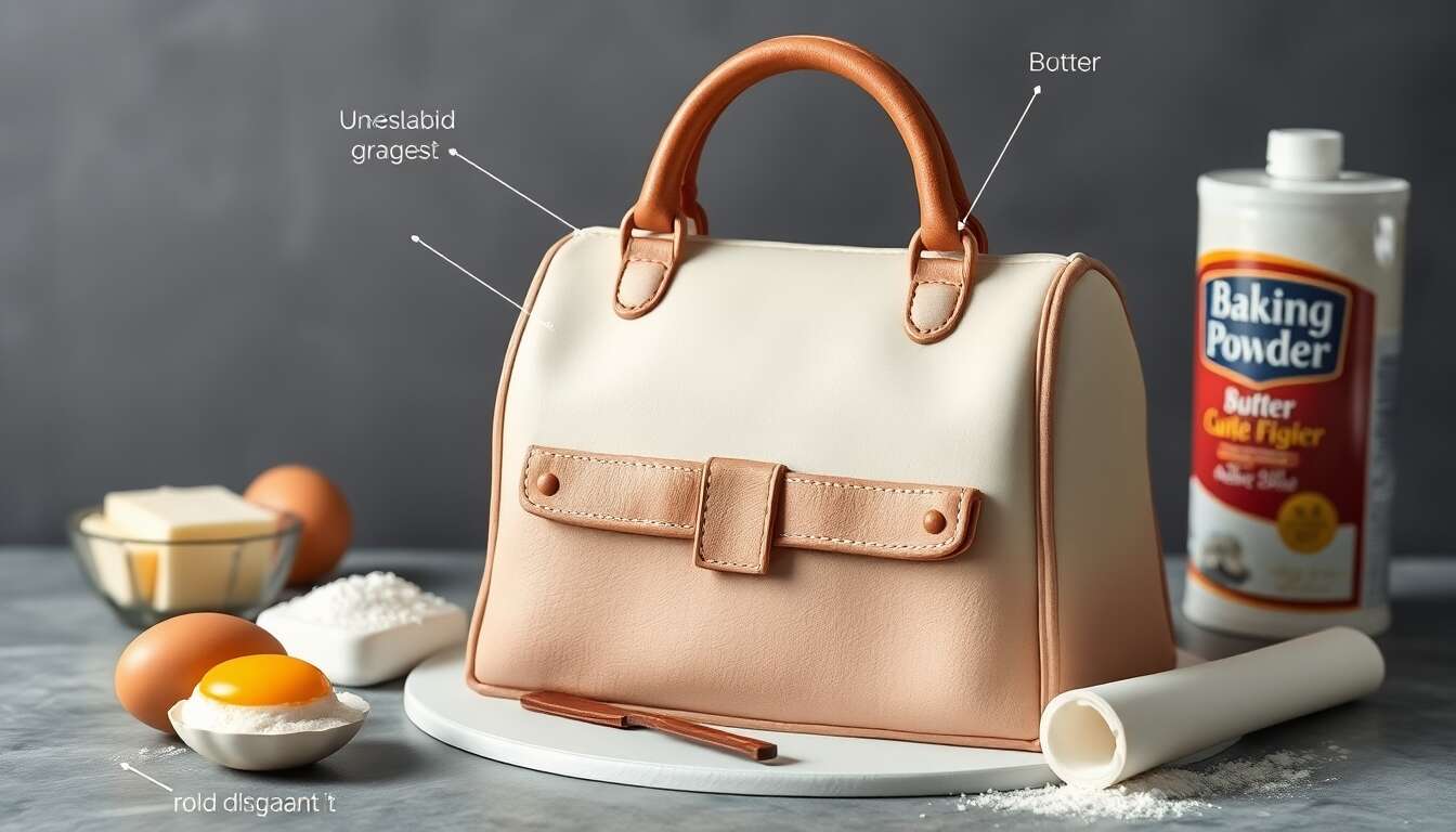 Gâteau sculpté en forme de sac à main : recette et astuces