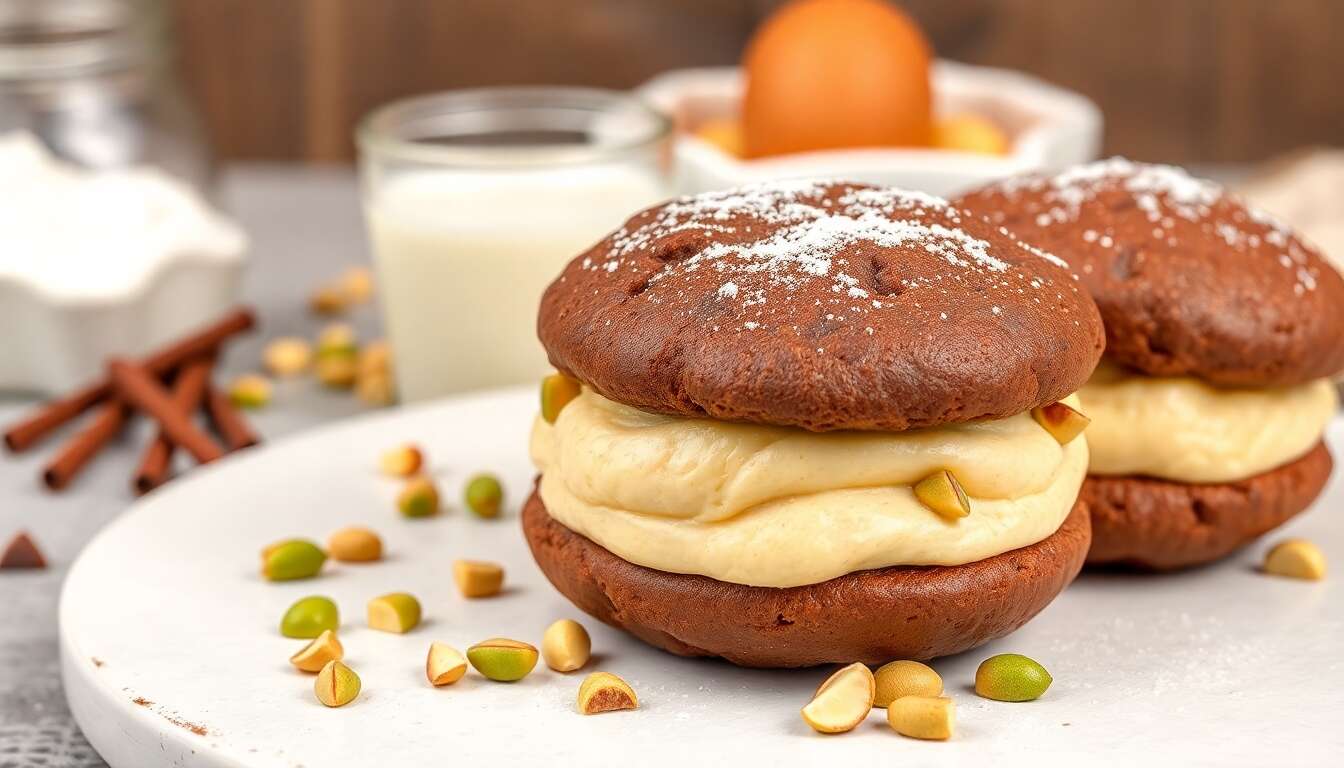 Whoopie pies chocolat pistache : la recette gourmande