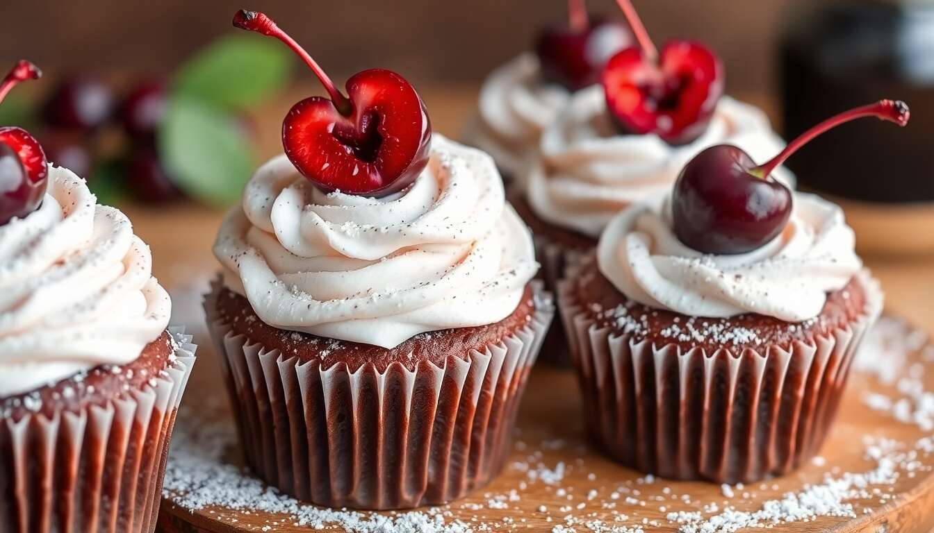 Recette des cupcakes Forêt-Noire : une gourmandise irrésistible
