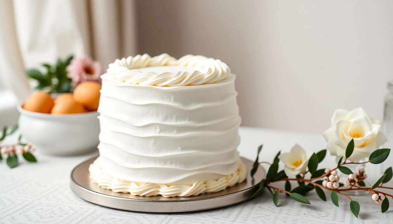 Recette du White Wedding Cake : un gâteau de mariage élégant