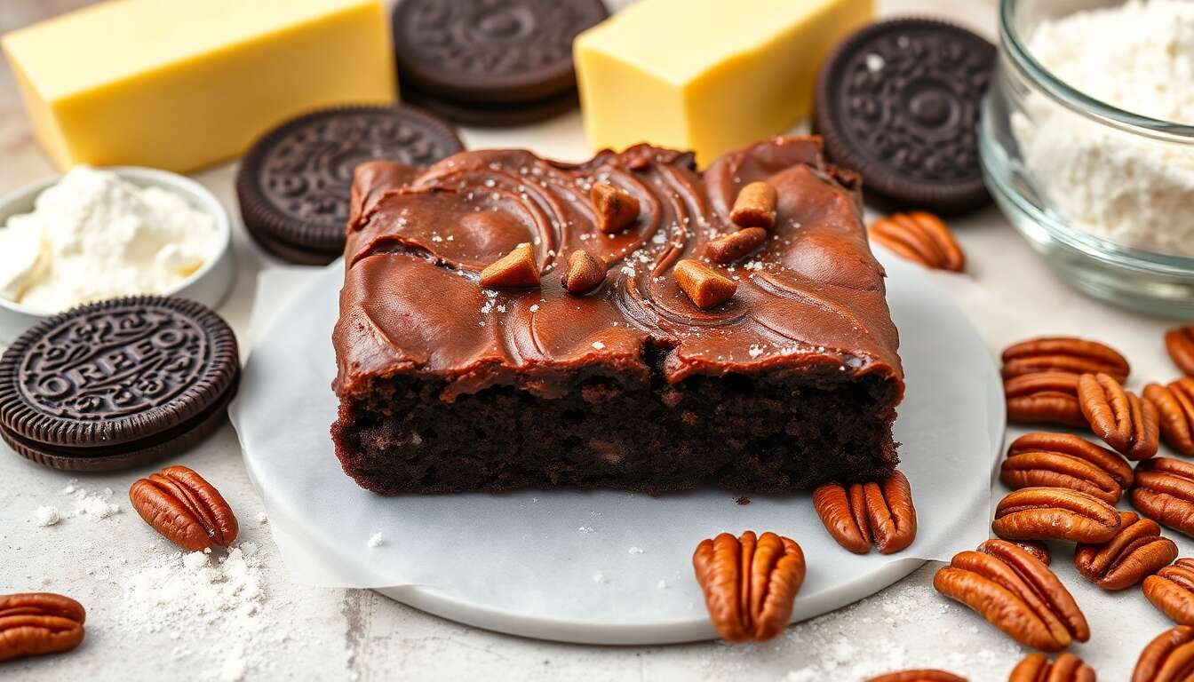 Brownie aux biscuits Oreo et noix de pécan : une recette gourmande