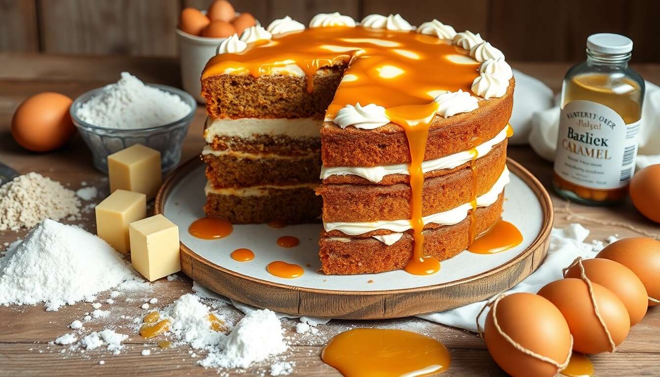 Recette irrésistible de layer cake au caramel
