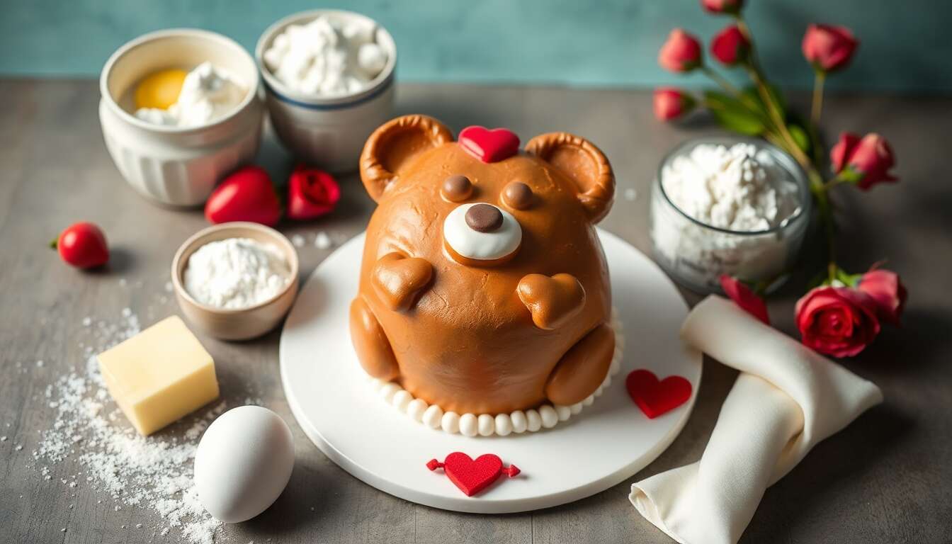 Tutoriel : réaliser un gâteau ourson pour la Saint-Valentin
