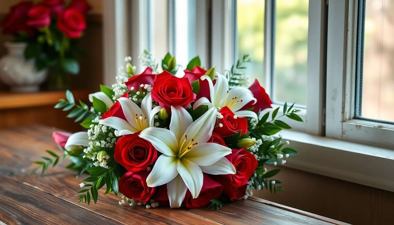 Bouquet de Saint-Valentin par Nicolas : idées florales romantiques