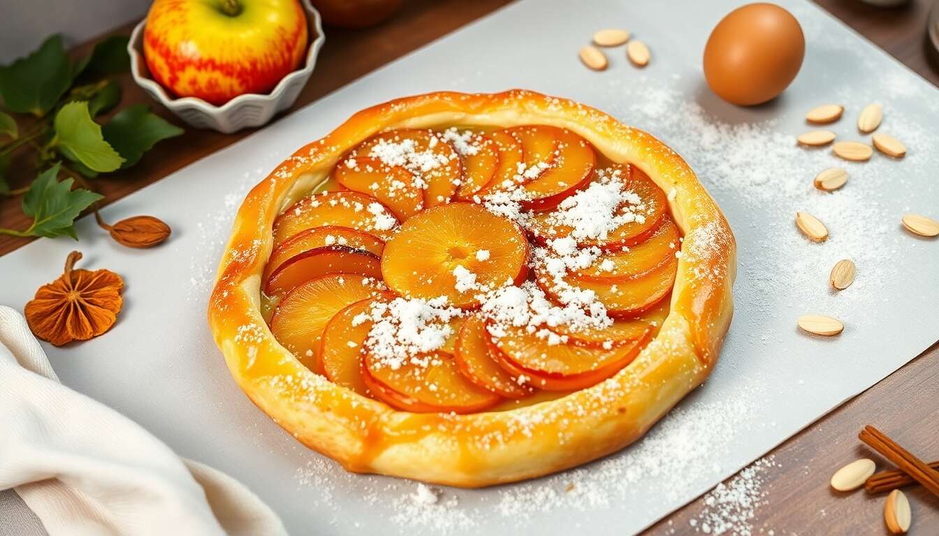 Galette frangipane aux pommes caramélisées : découvrez la recette