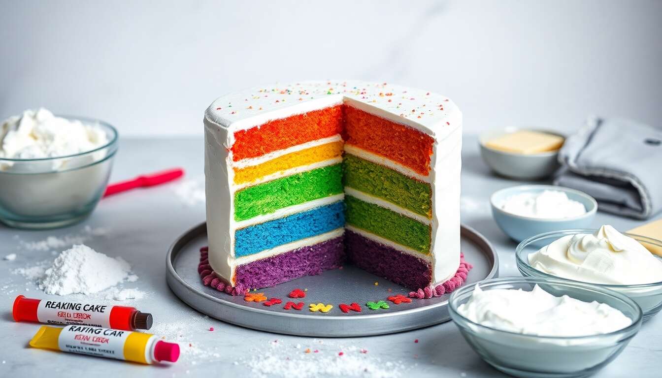Réussir votre Rainbow Cake : la recette parfaite