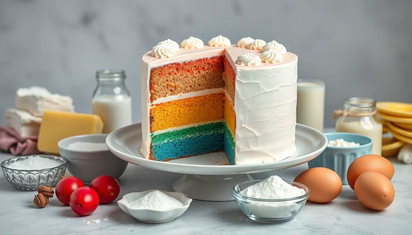Recette du Rainbow Cake : un délice coloré à réaliser chez vous