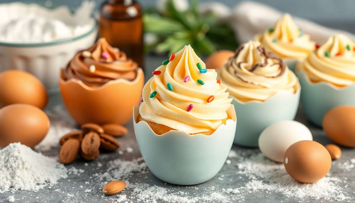Recette de cupcakes de Pâques dans de vrais œufs