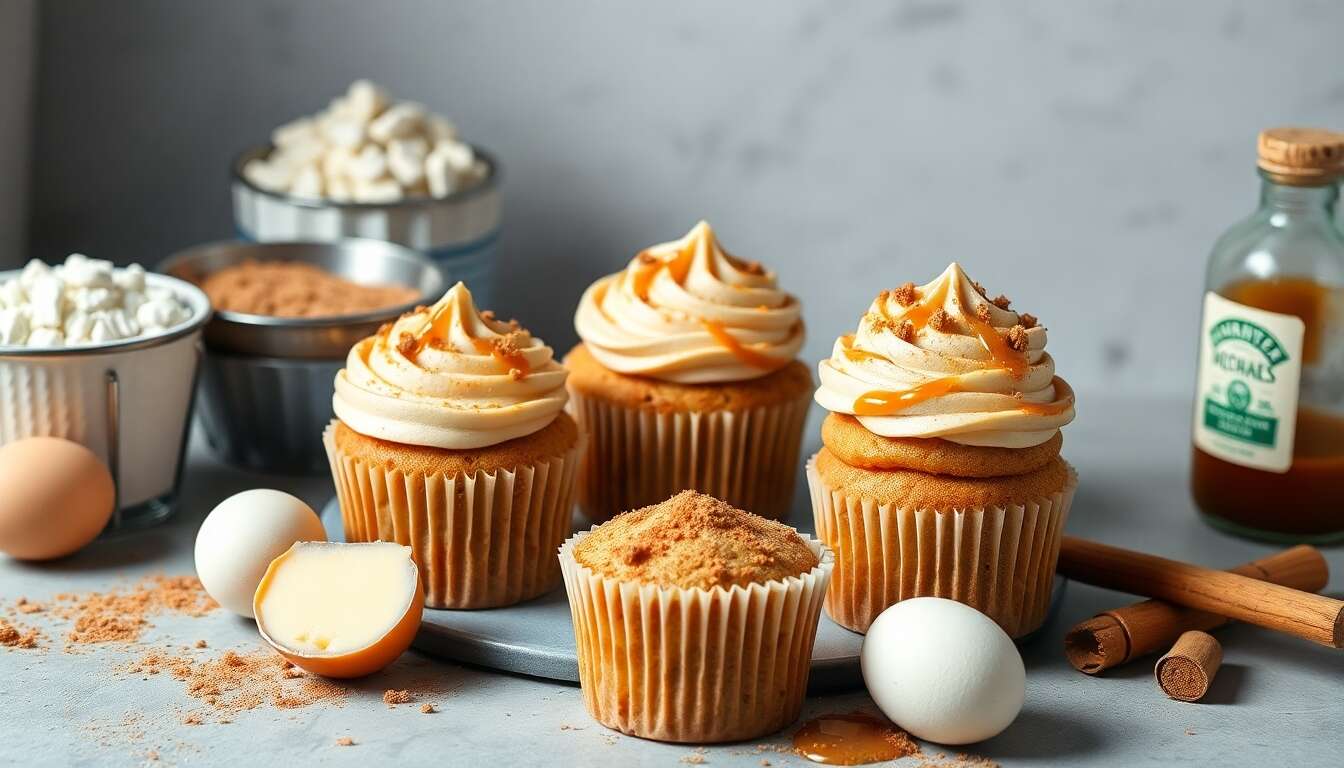 Recette de cupcakes à la cannelle et au caramel