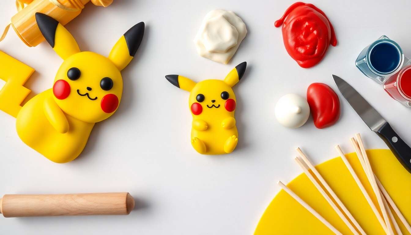 Comment réaliser un Pikachu en pâte à sucre ?