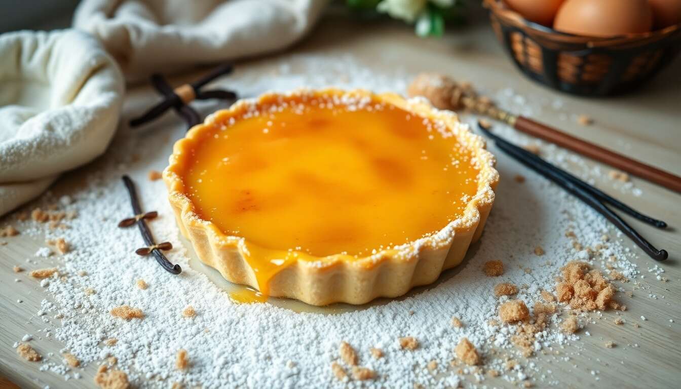 Recette de tarte façon crème brûlée : un dessert irrésistible