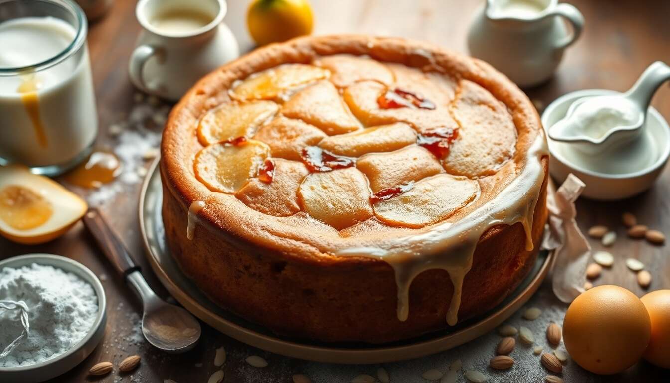 Gâteau invisible poire et sirop d'érable : recette gourmande