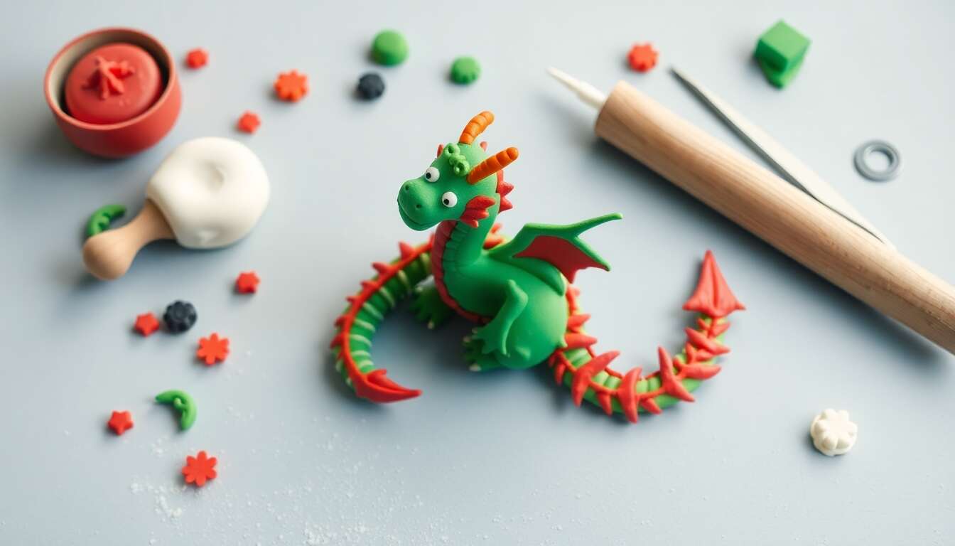 Modélage en pâte à sucre : créez un petit dragon facilement