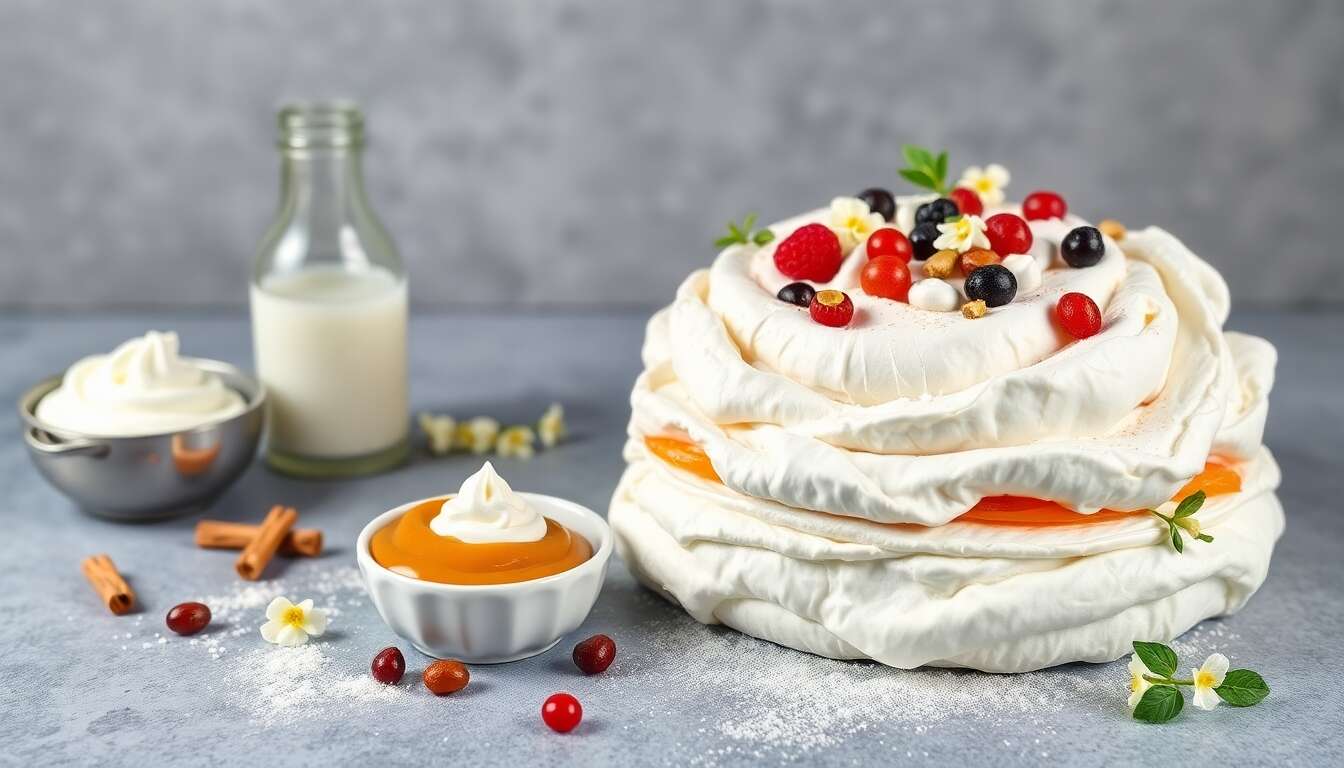 Recette de Pavlova Praliné Vanille : un Délice Gourmand