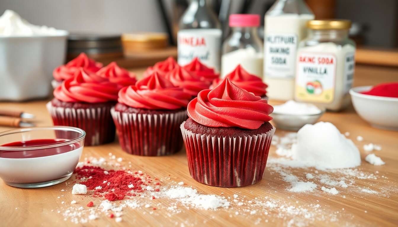 Recette de cupcakes Red Velvet moelleux et gourmands