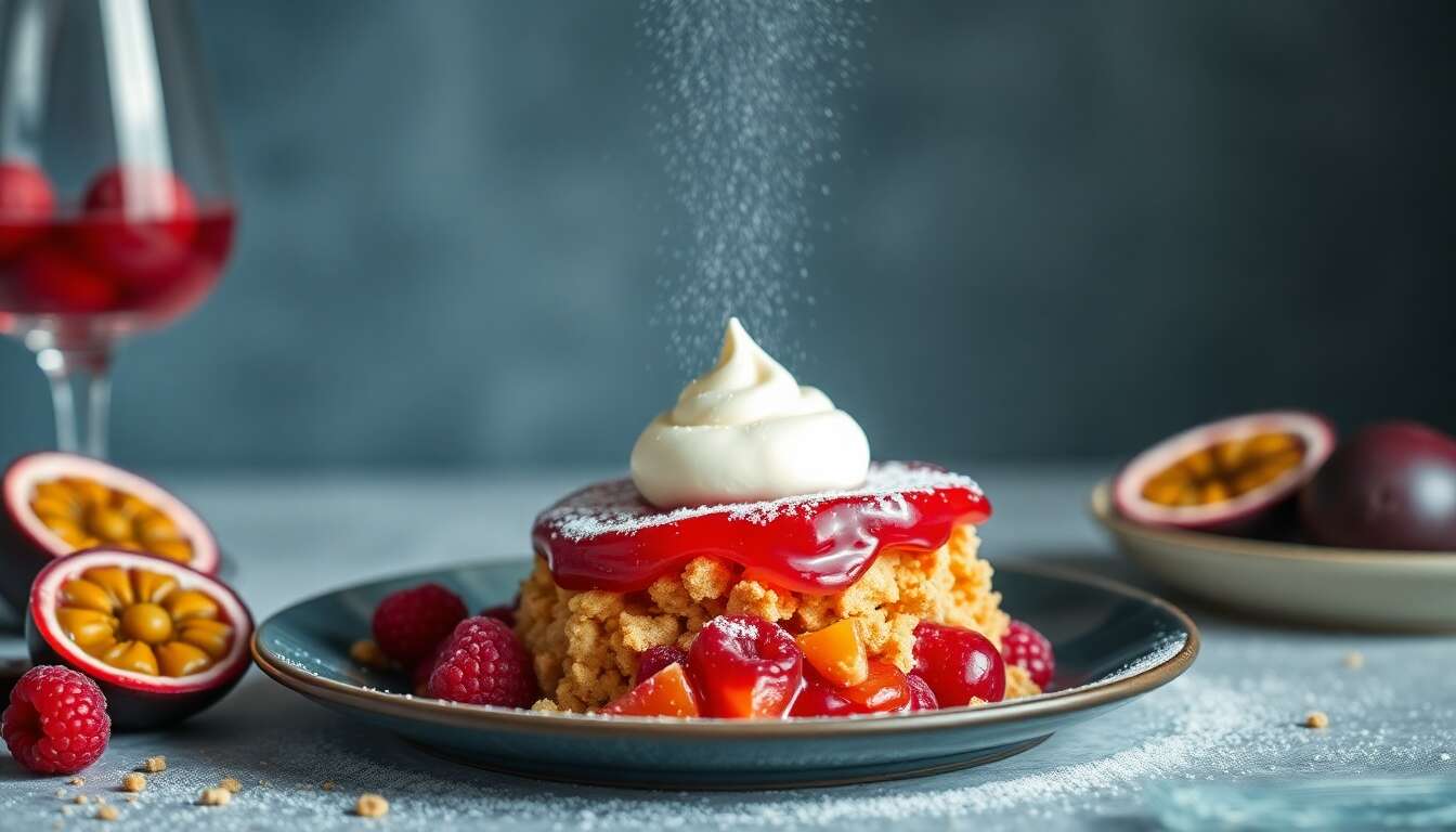 Entremets passion, framboise et spéculoos : recette gourmande