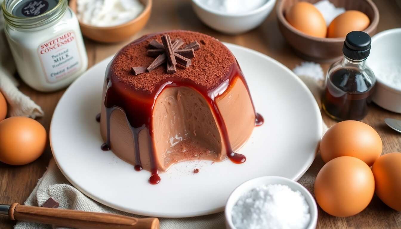 Recette facile de flan au chocolat