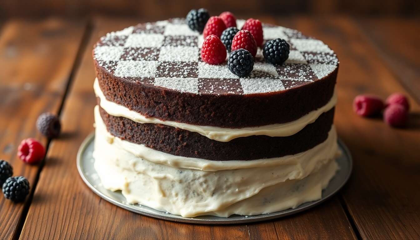 Recette de gâteau damier Monster Cake : étape par étape