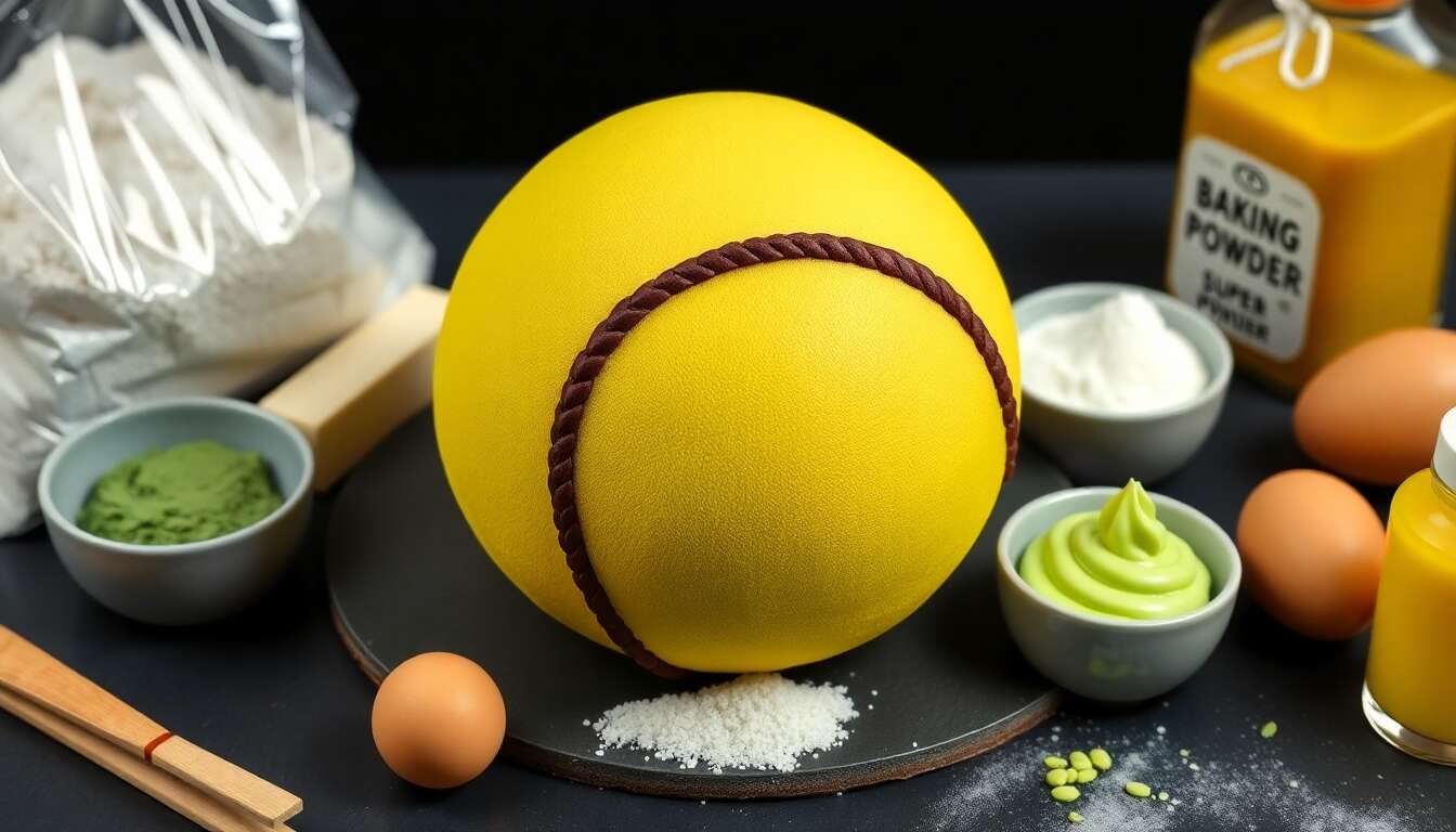 Comment réaliser un gâteau sculpté en forme de balle de tennis ?
