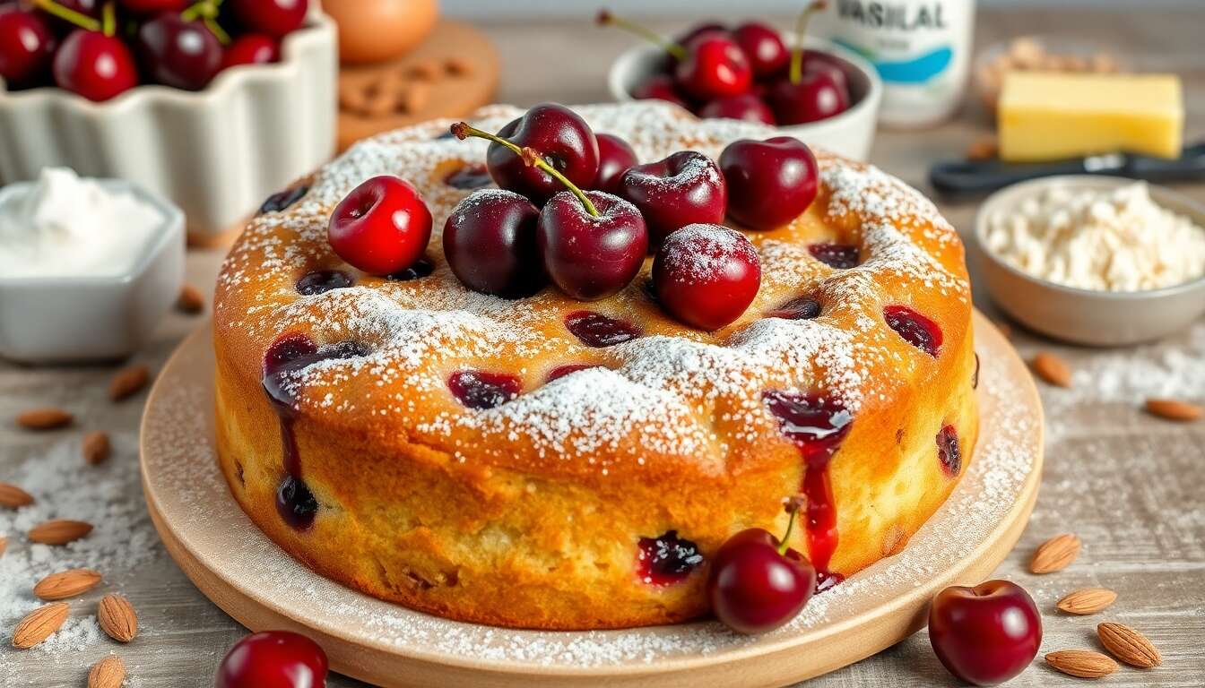 Délice moelleux cerises-amandes : la recette facile