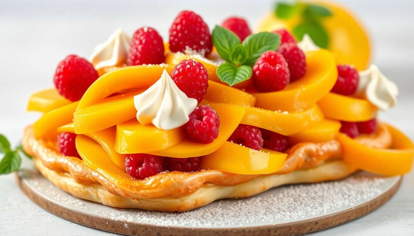 Délice mangue-framboise : le saint honoré revisité