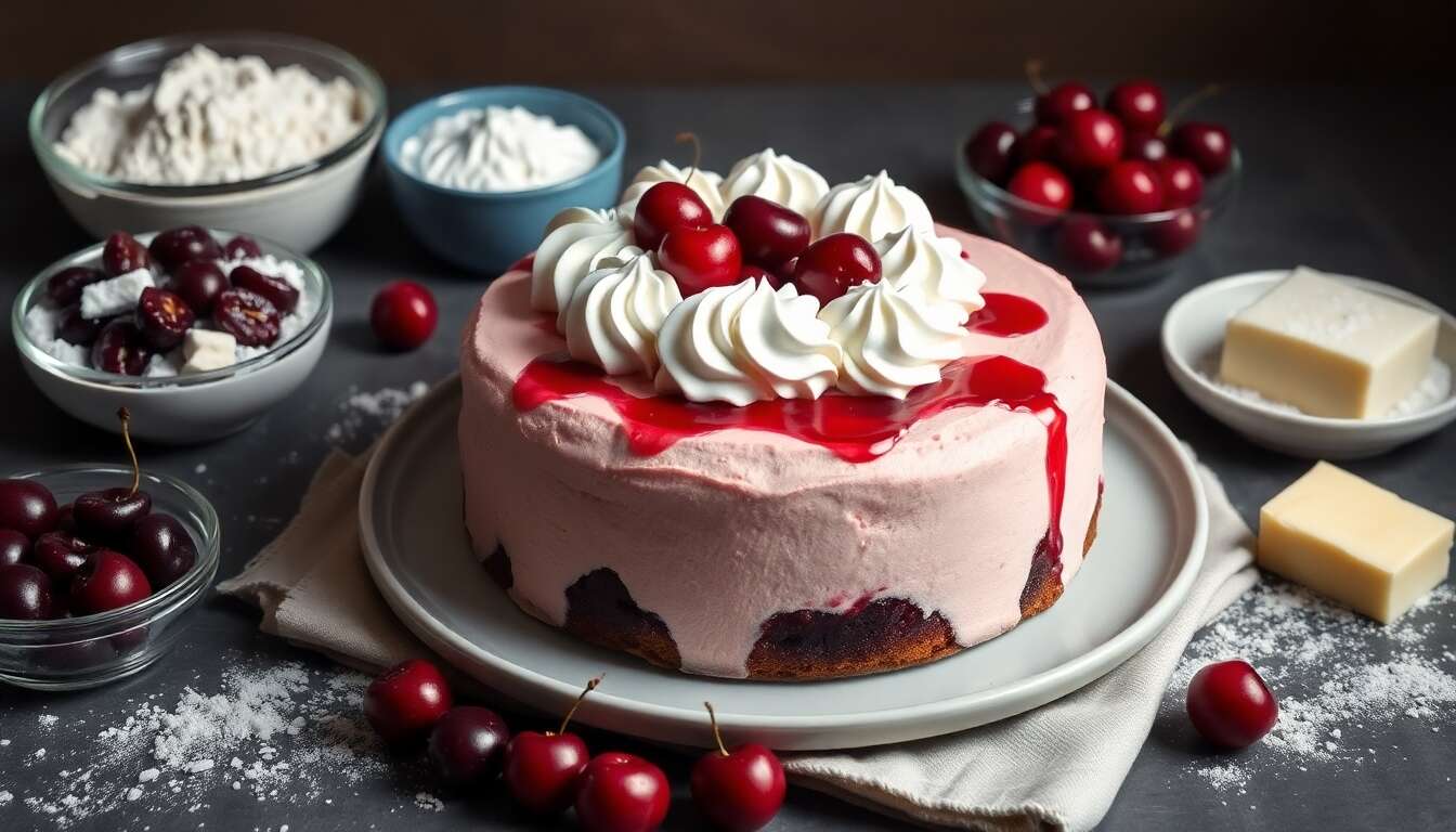 Gâteau mousseux à la cerise : un délice irrésistible