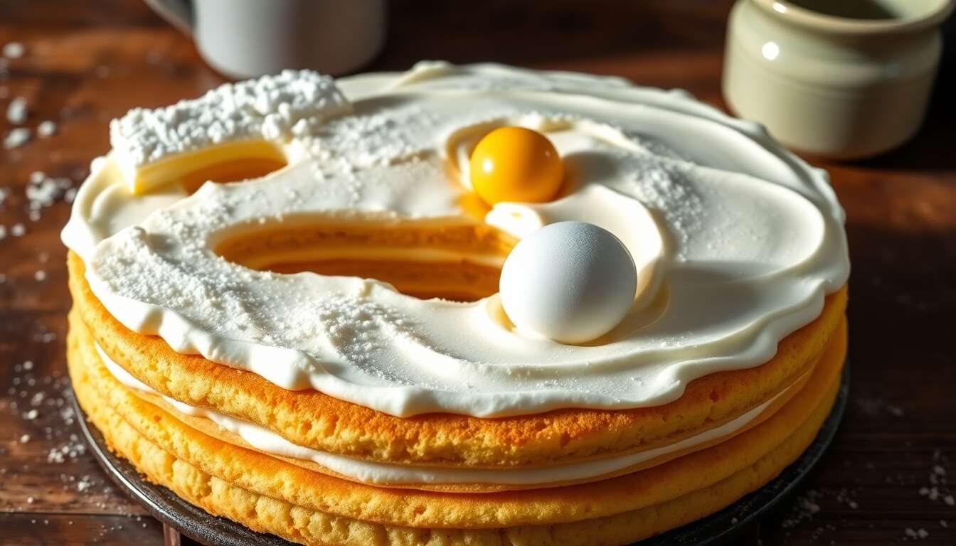 Recette de Number Cake : biscuit et crème diplomate