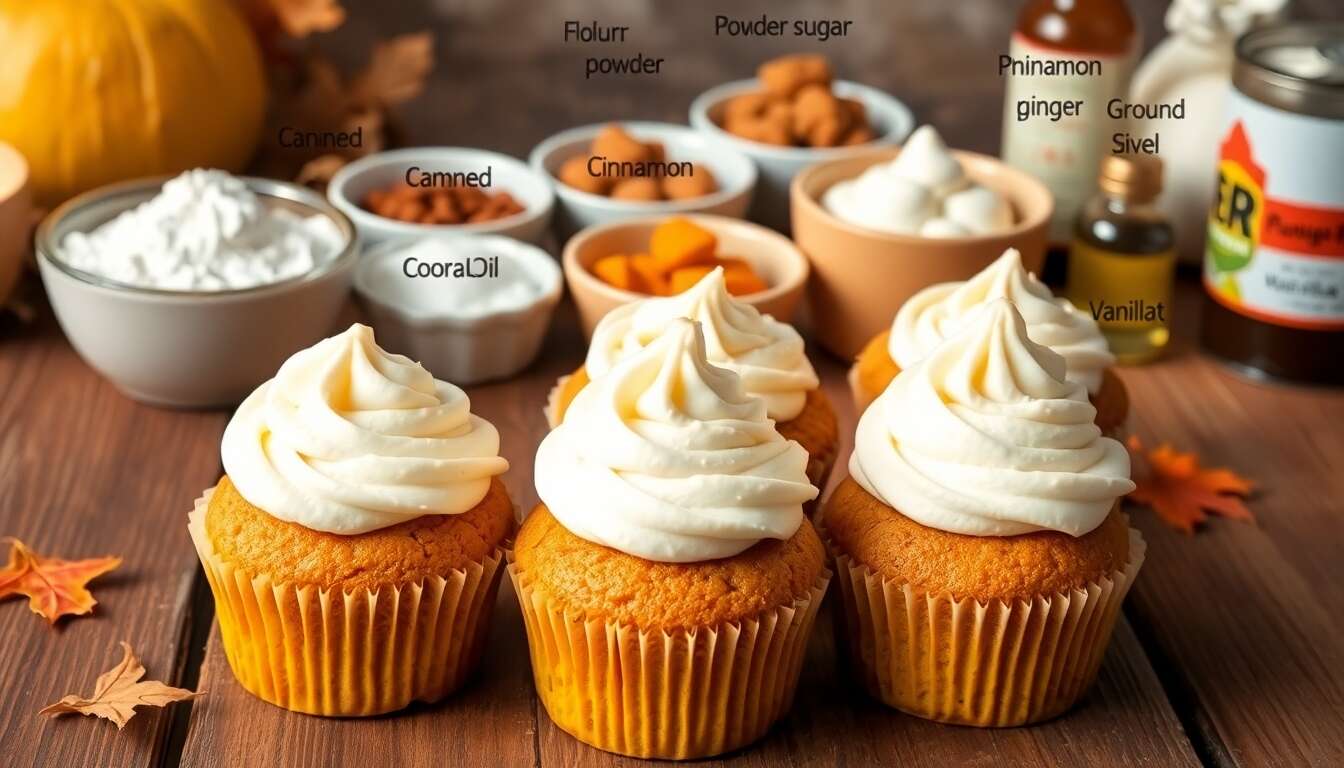 Recette de cupcakes à la citrouille moelleux