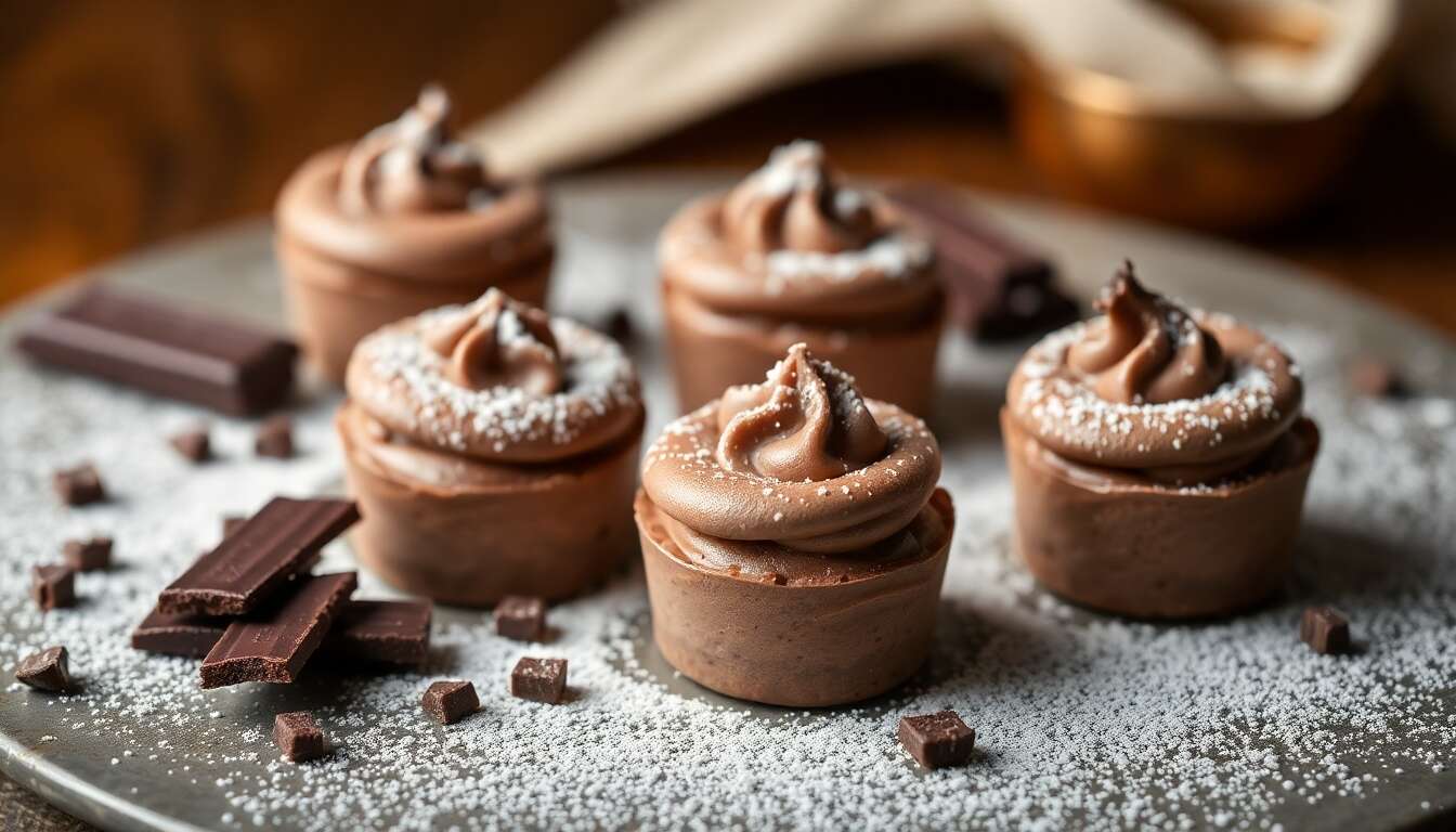 Bouchées gourmandes à la mousse chocolat praliné