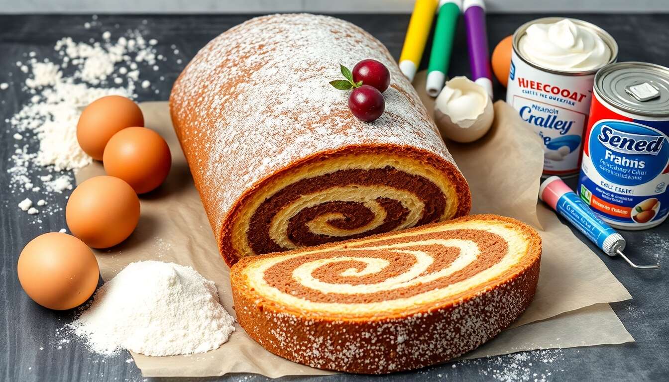 Recette de gâteau roulé imprimé : étapes et astuces