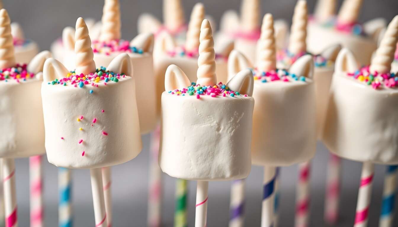 Recette : marshmallow Pops Licorne irrésistibles