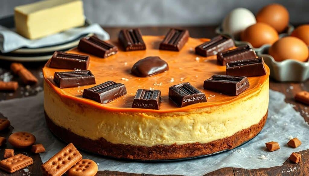 Recette de Cheesecake au Snickers irrésistible