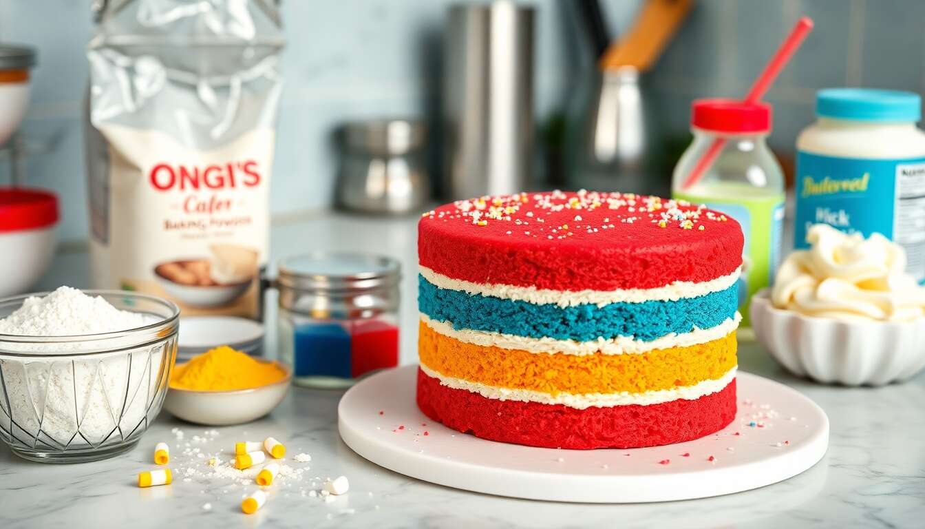 Recette du mini rainbow cake coloré et gourmand