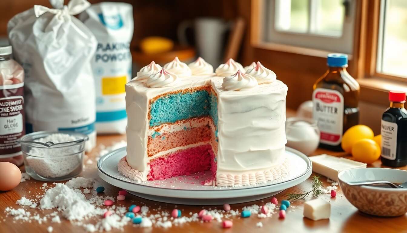 Recette de gâteau gender reveal : surprenez vos invités !
