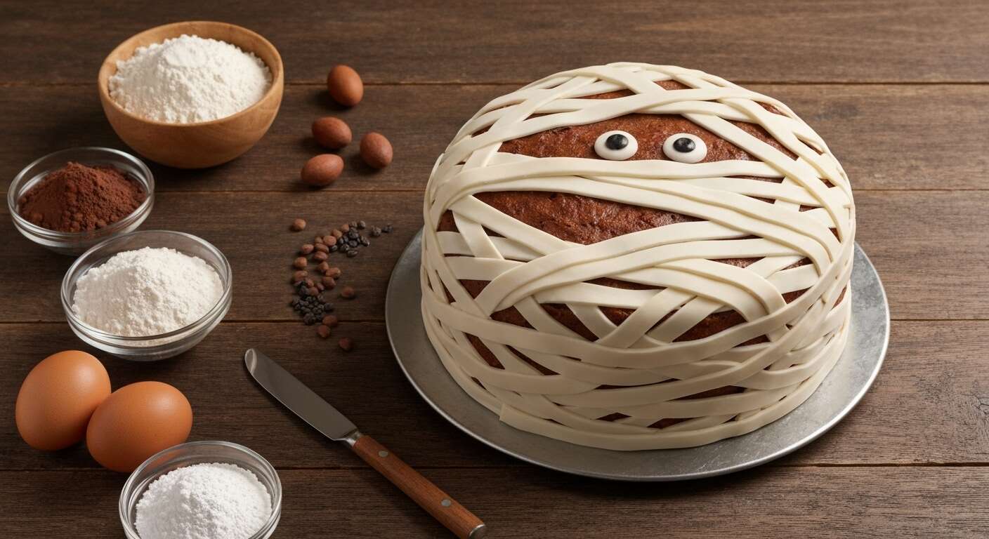 Recette facile de gâteau momie pour Halloween