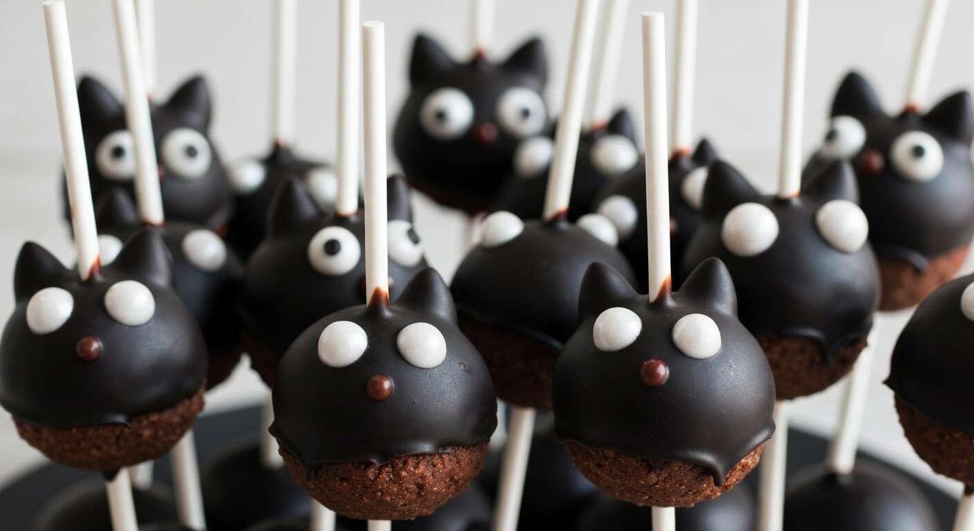 Recette de cake pops chat noir