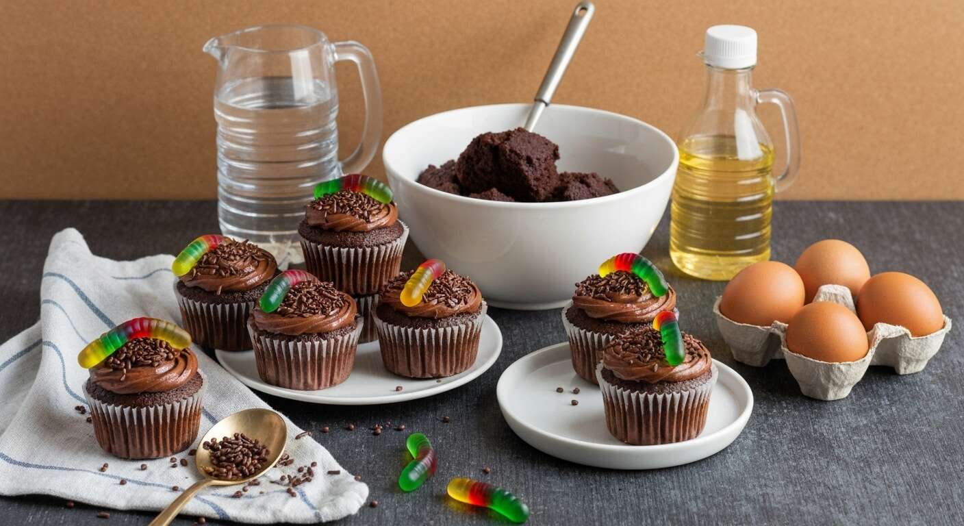 Recette cupcakes vers de terre : gourmande et amusante !