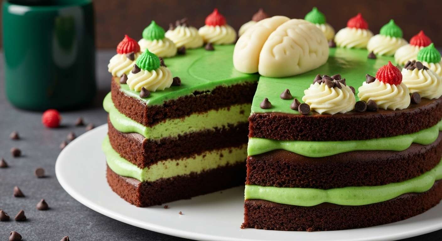 Recette : gâteau Frankenstein au cerveau surprise