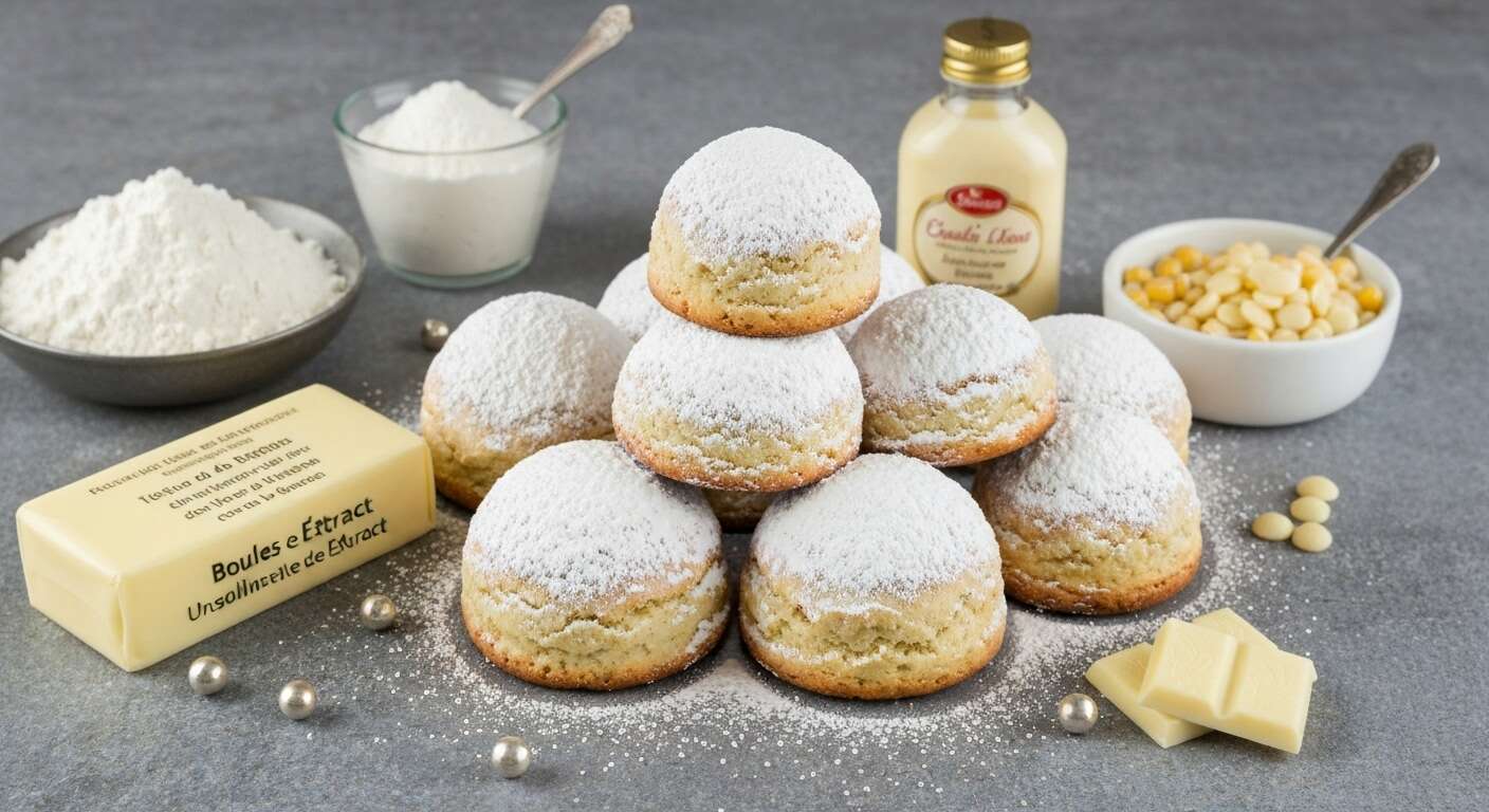 Recette de biscuits décorés : boules de neige