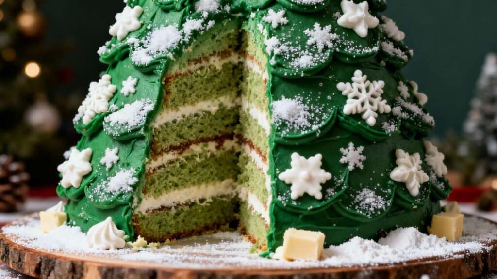 Recette festive : layer cake sapin de Noël