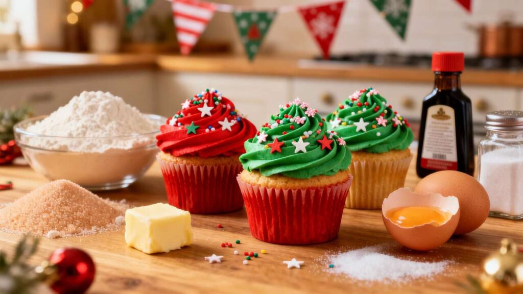 Recette de cupcakes de Noël délicieux et festifs